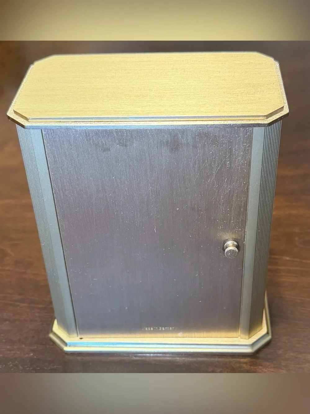 Tiffany & Co. Brass Quartz Desk Clock, Refurbished, Works, No Engraving